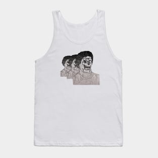 Fake Faces Peoples Tank Top